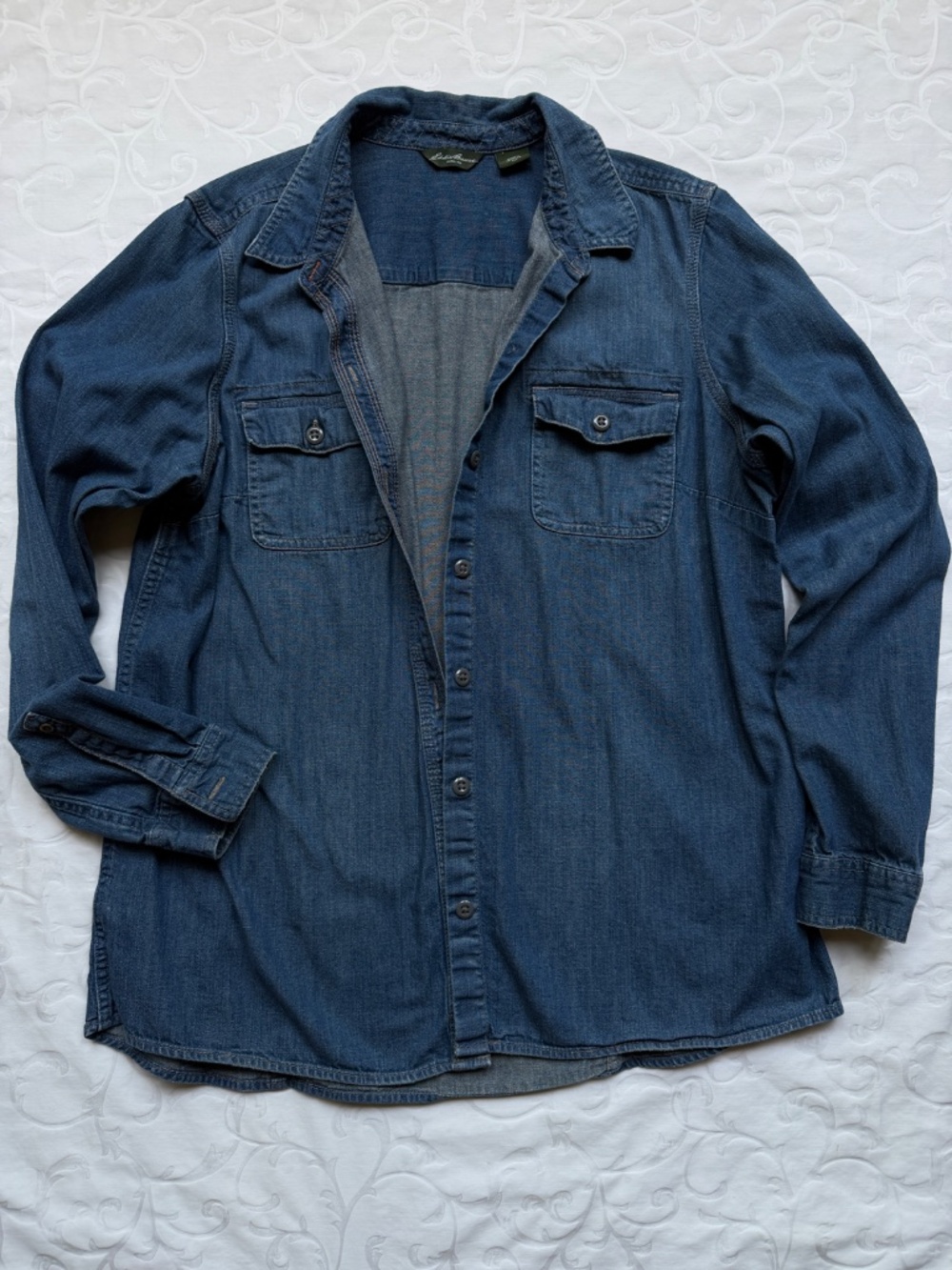 Women’s Shirts Sz L Woolrich, L.L. Bean Pink, Chambray, Purple, Red Bundle - Picture 10 of 15